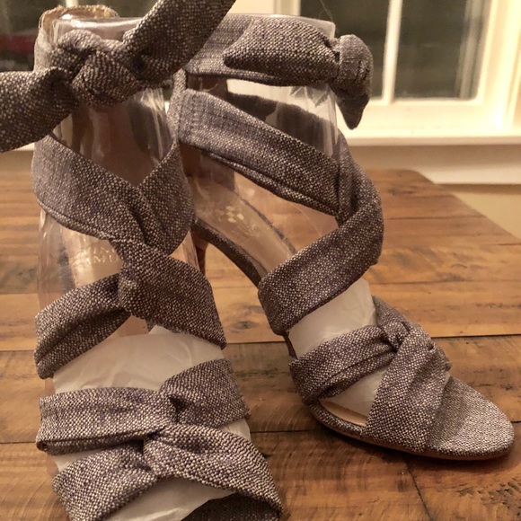 Vince Camuto Chani Grey Stiletto Sandals - Picture 2 of 6